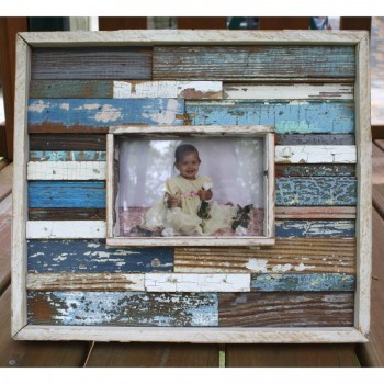5x7 Wood Strip Frame