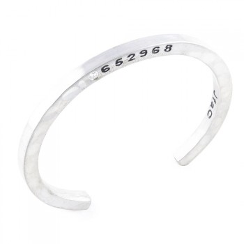 Steel Gun Cuff w/ Diamond