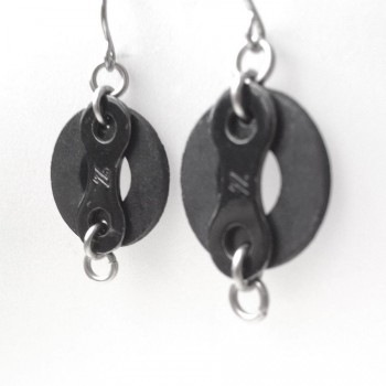 Chain Plate Wheel Earrings