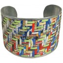 Large Woven Tin Bracelet