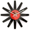 Vinyl Record Starburst Clock