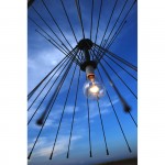 Large Inverted Spoke Hanging Light