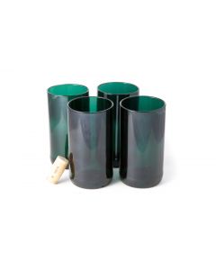Flat Bottom Wine Bottle Drinking Glass Set