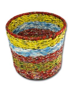 Striped Wrapper Wastebasket