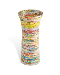 Paper and Glass Open Vase