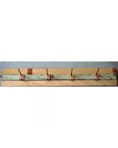 Reclaimed Wood Hook Bar - Multicolor