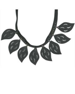 Tire Tube Leaf Necklace