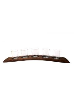 Wine Slat with 5 Votives